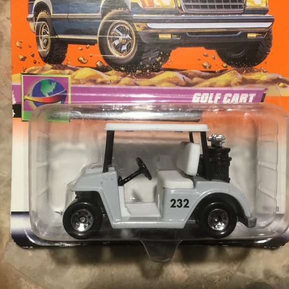 Matchbox GOLF CART with black golf bags and silver clubs - Picture 2 of 6